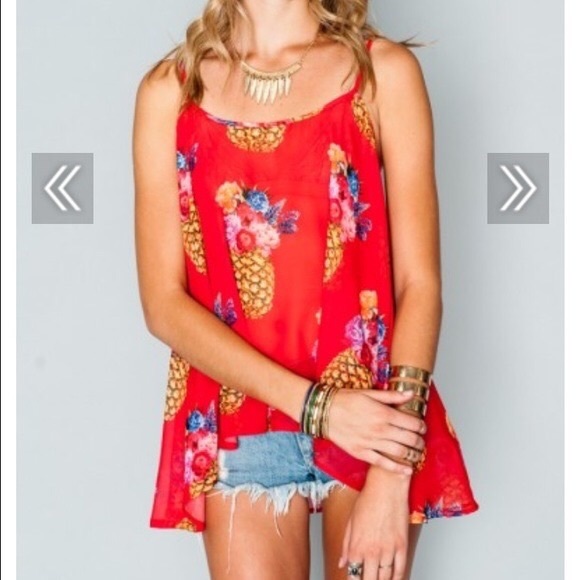 Show Me Your MuMu Pineapple 🍍 Lenz Tank Large - Picture 5 of 7